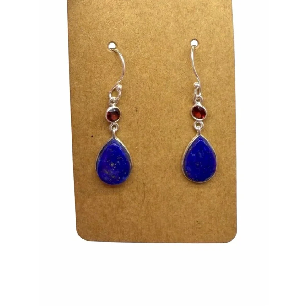 925 Sterling Silver genuine lapis